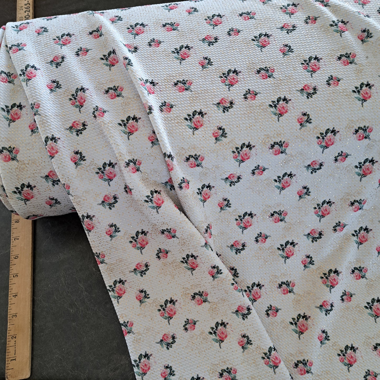 Rosaline Sparkle, Bullet Knit, SOLD BY HALF METERS