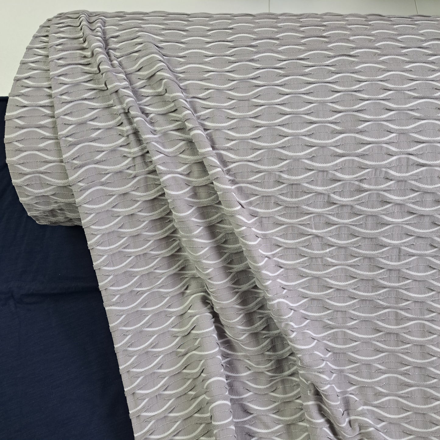 Jacquard wave knit, SOLD BY HALF METERS