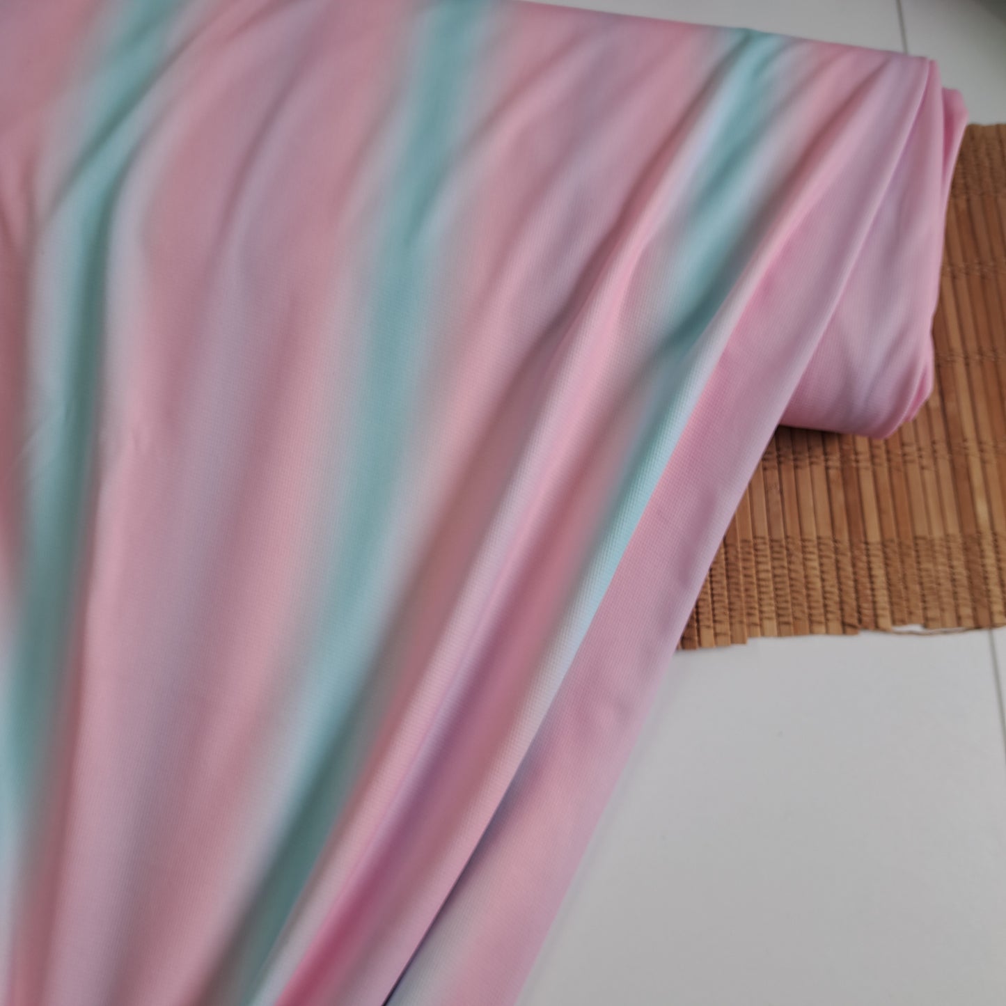 Watercolour stripes, Waffle Knit, SOLD BY HALF METERS