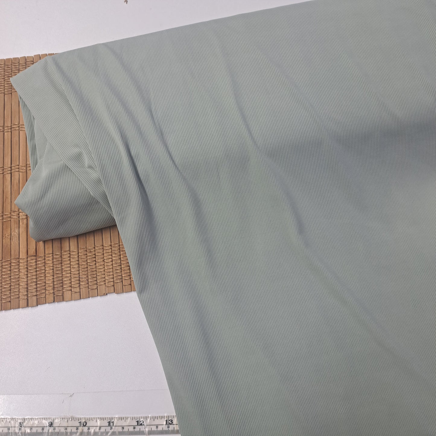 Pistachio, narrow rib, SOLD BY HALF METERS