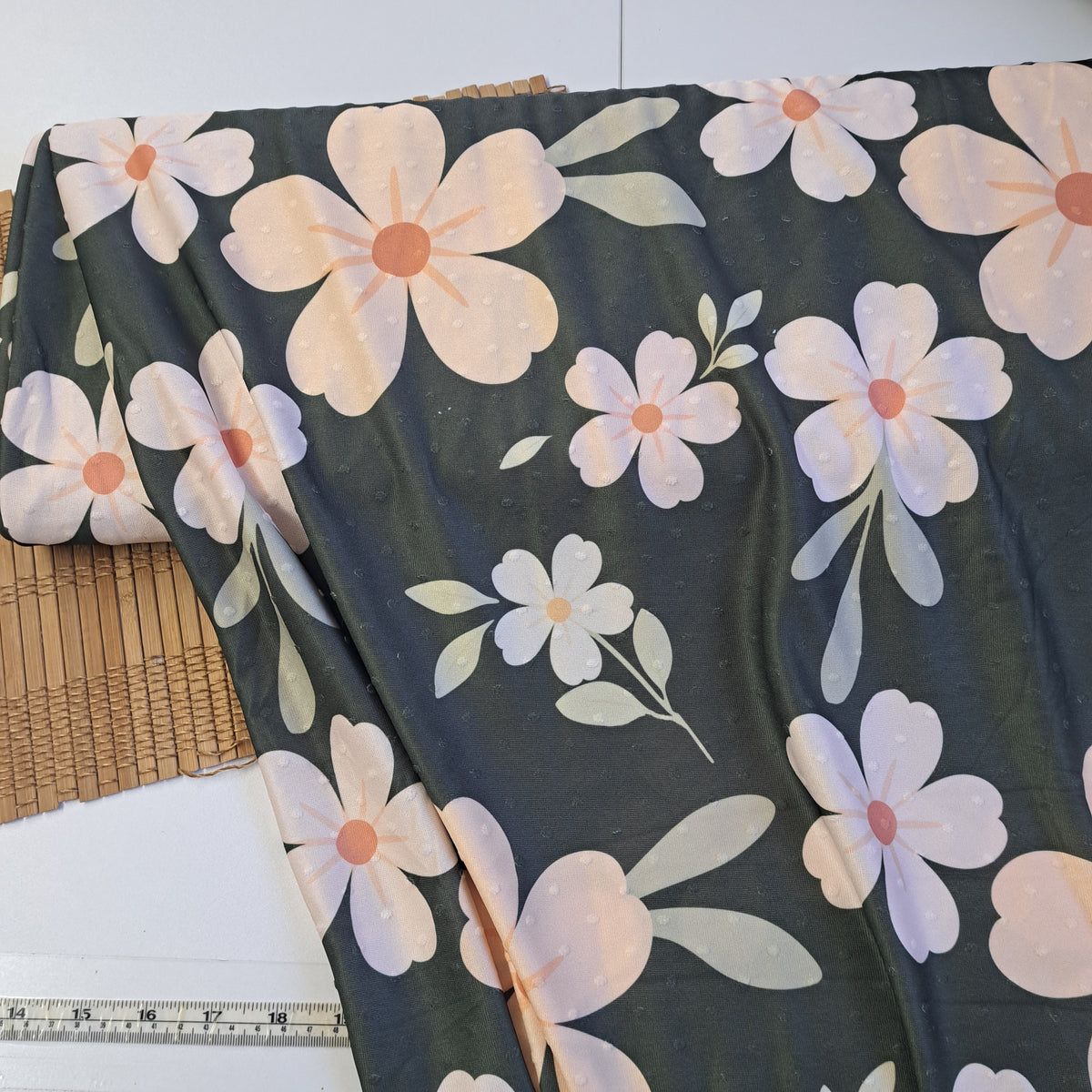 Poly Swiss dot knit, SOLD BY HALF METERS
