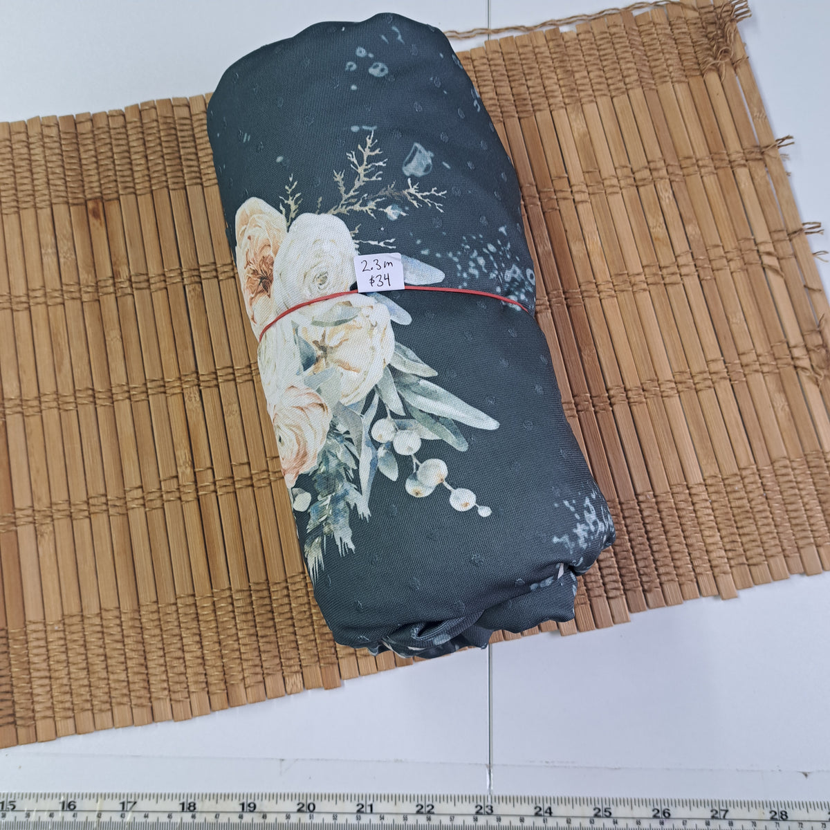 Polyester knit swiss dot, 2.3 meters