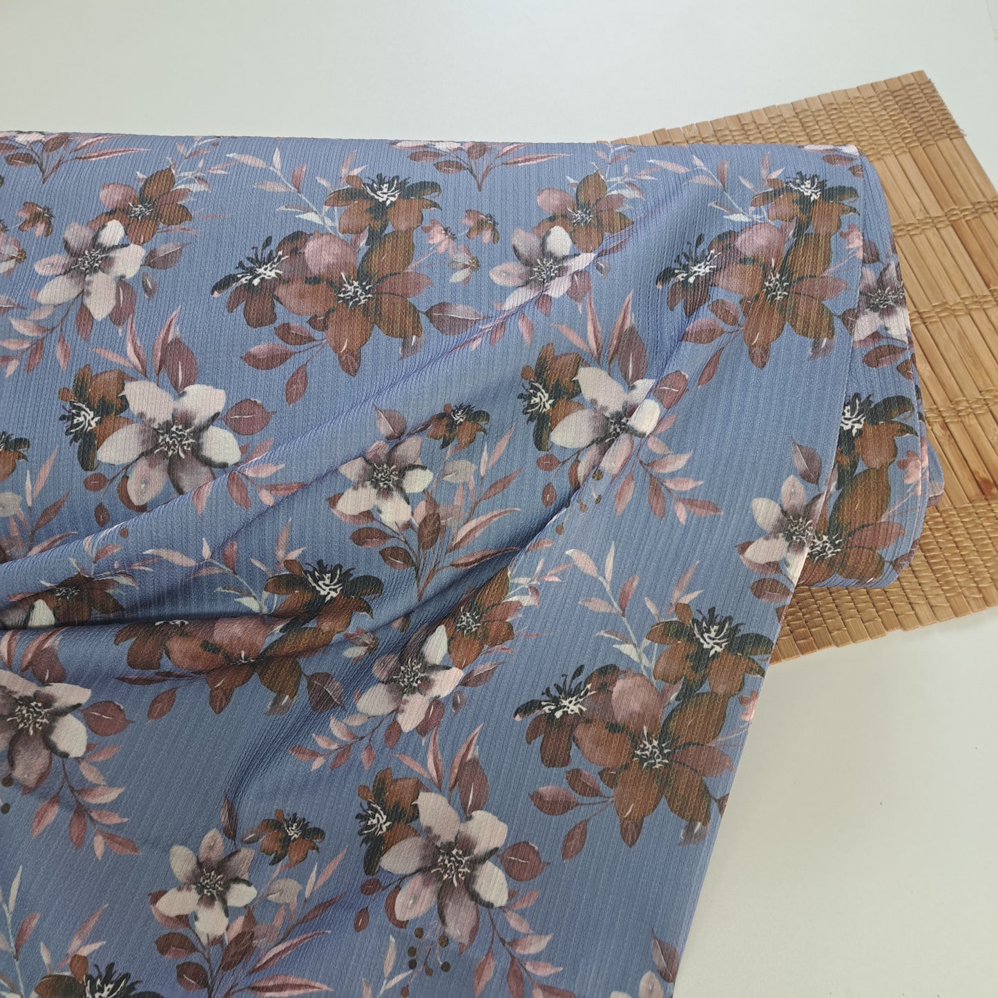 Vanessa in dusty blue, SOLD BY HALF METERS