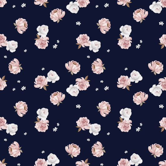 Addie in navy, SOLD BY HALF METERS