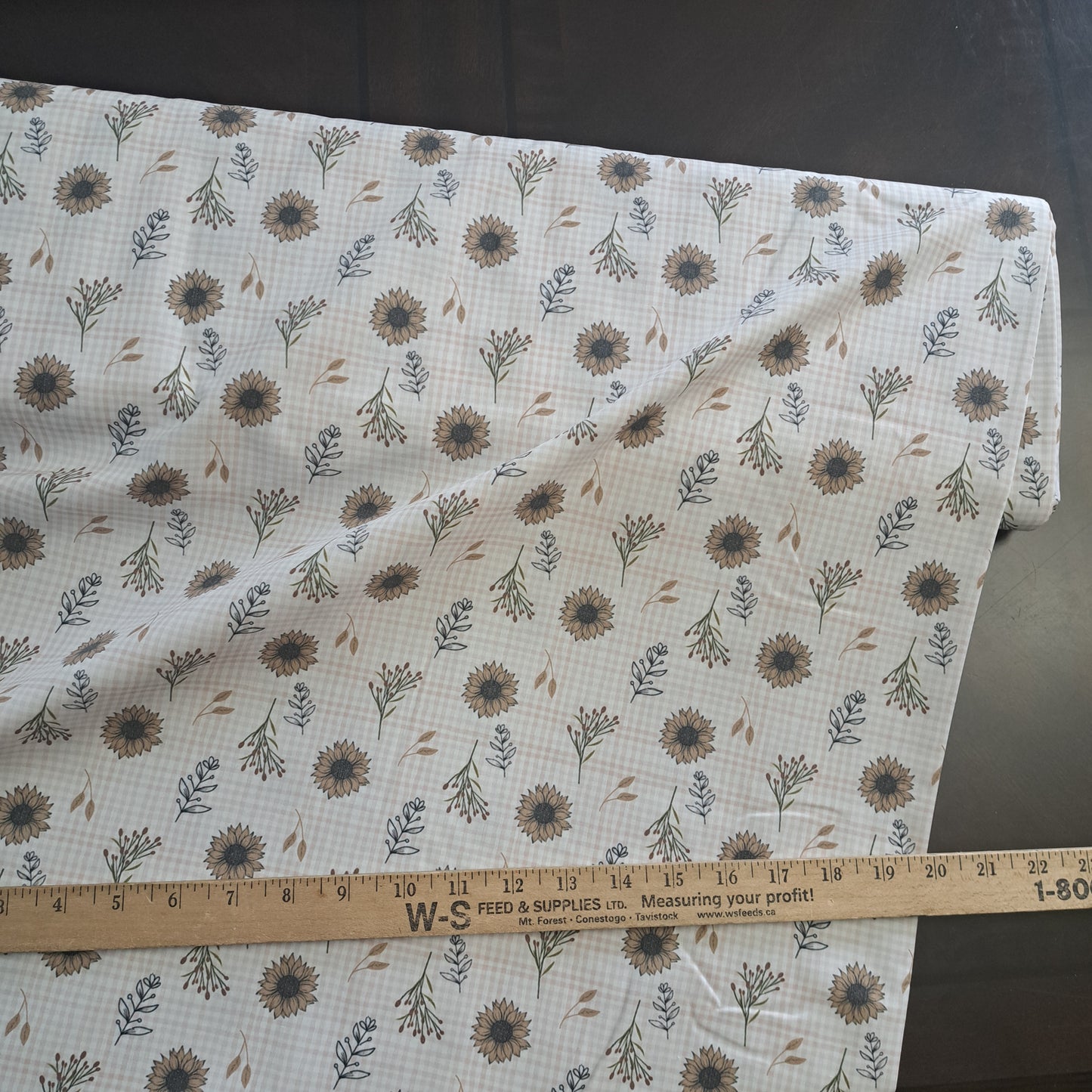 Sunflower, Polycotton, SOLD BY HALF METERS