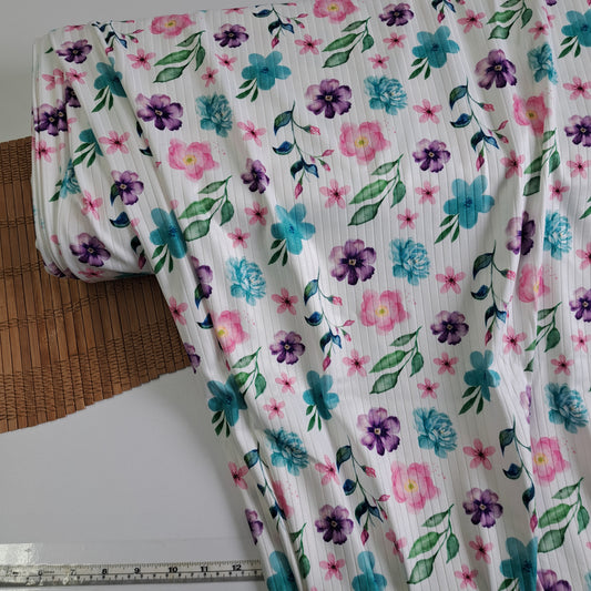 Blossom, 8x2 Unbrushed Rib Knit, SOLD BY HALF METERS