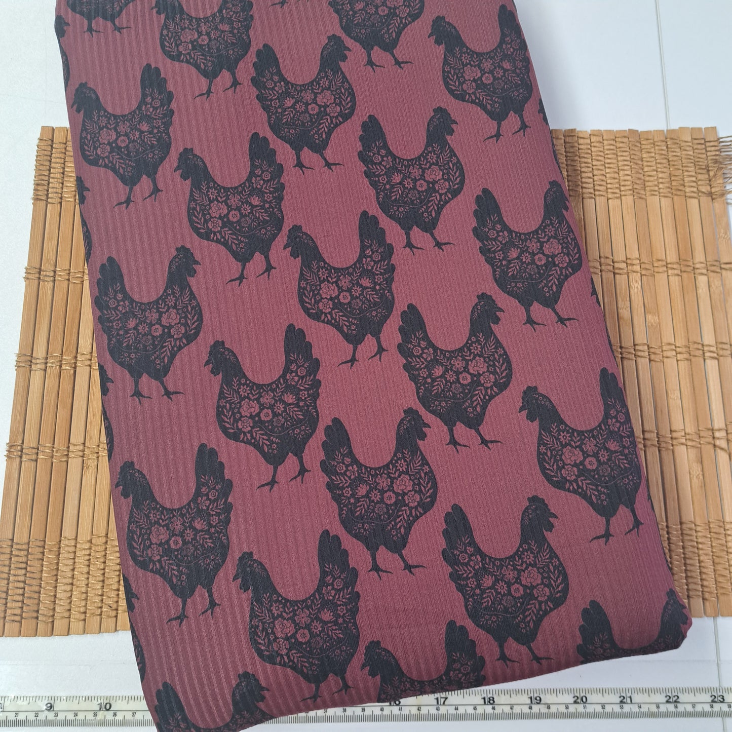 Hen House, Brushed rib knit, SOLD BY HALF METERS