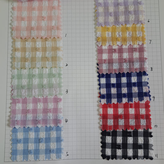 Gingham Swiss Dot, 98%P, 2%SP