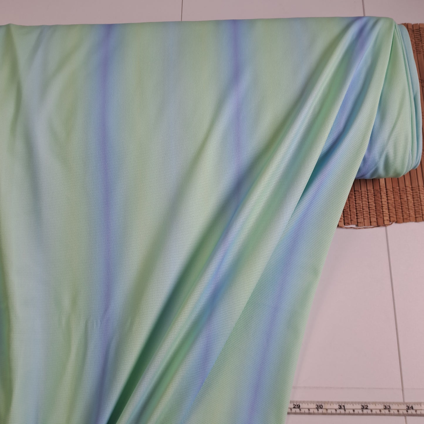 Watercolour stripes, Waffle Knit, SOLD BY HALF METERS