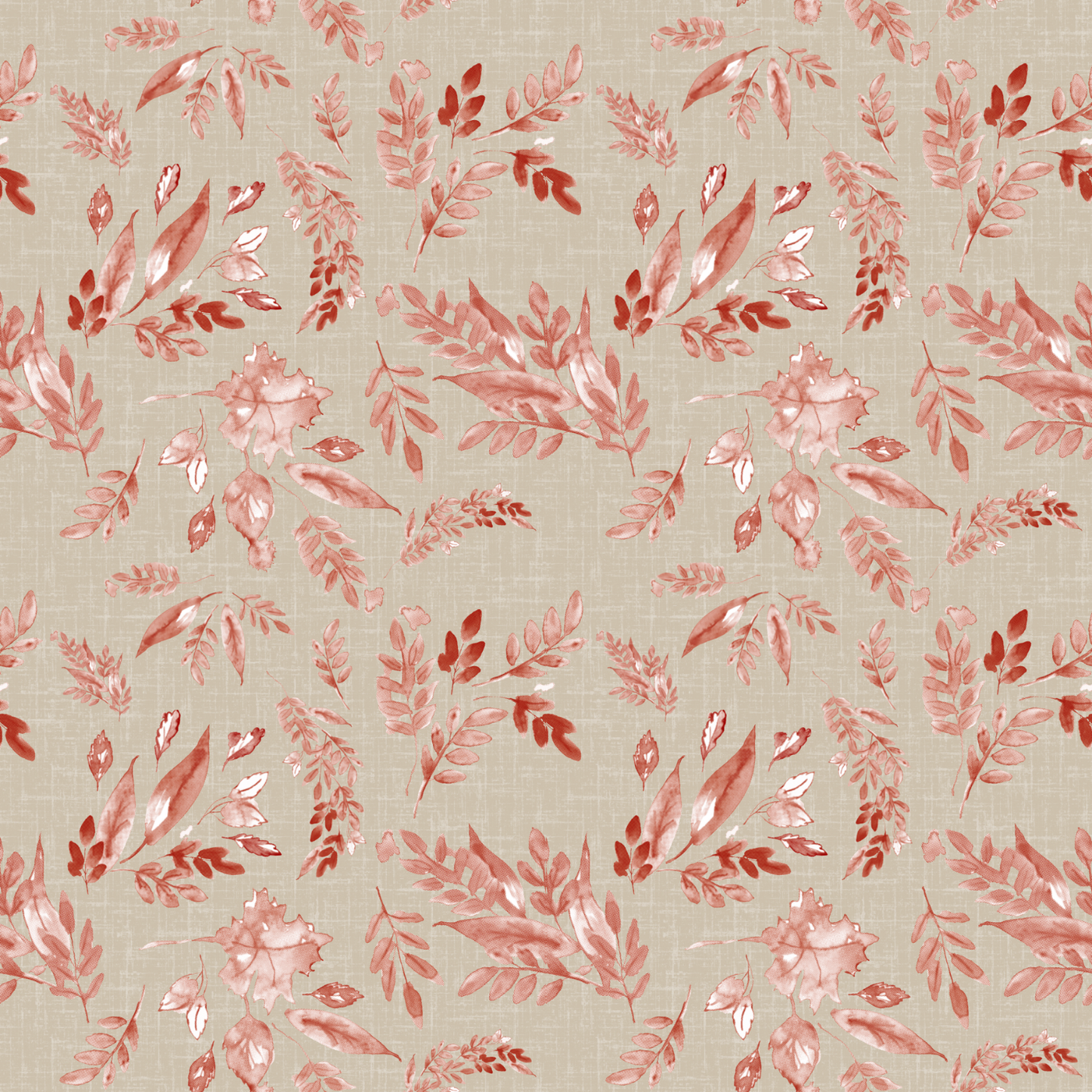 Leaves in tan,  SOLD BY HALF METERS