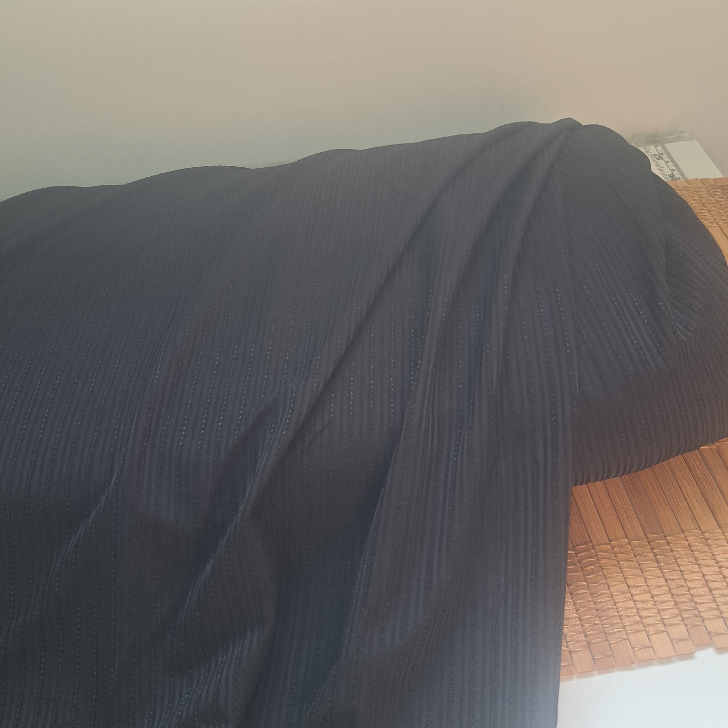 Black Textured Knit, SOLD BY HALF METERS