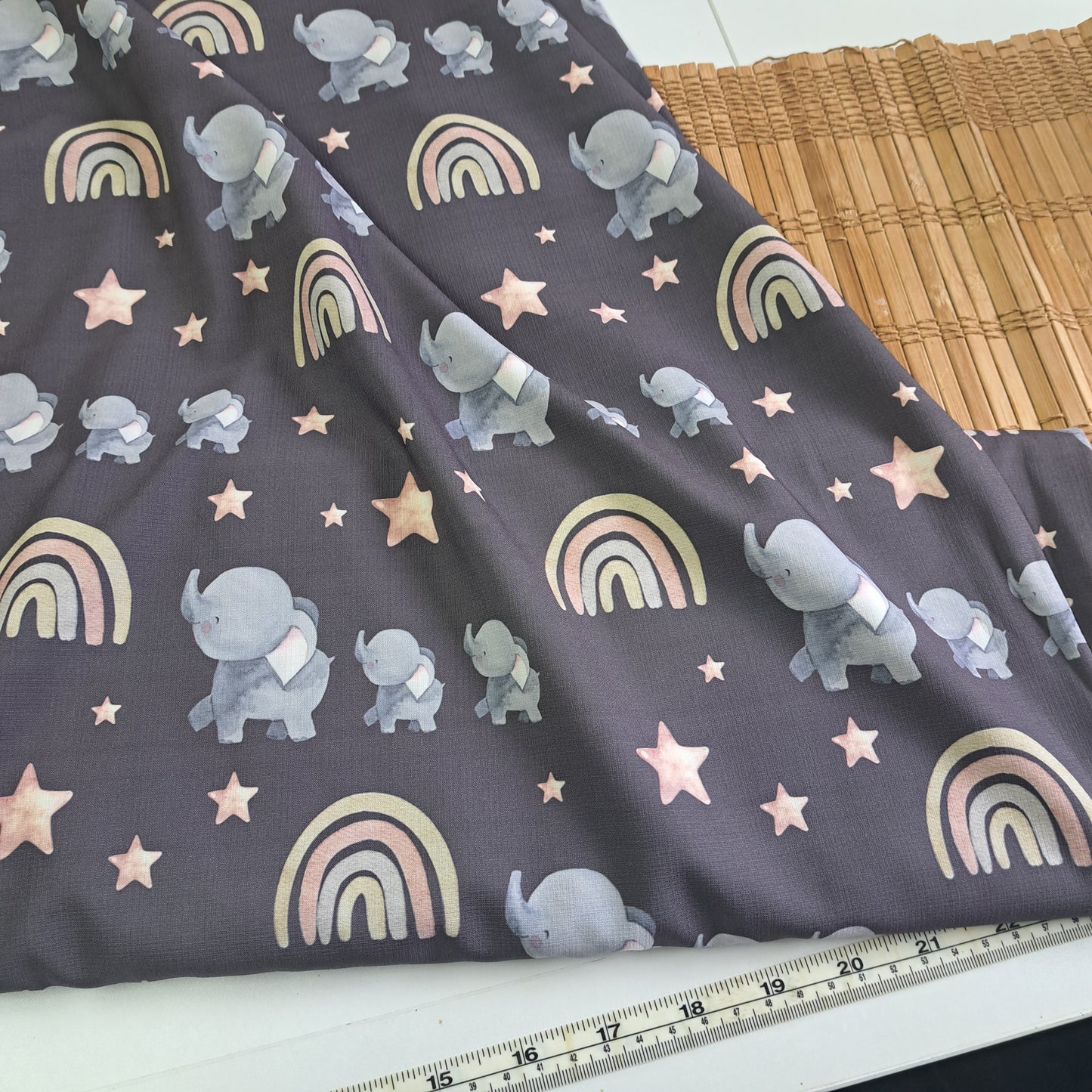 Linen texture Polyester, SOLD BY HALF METERS