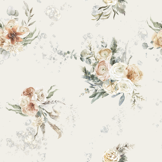 Danna in cream, SOLD BY HALF METERS