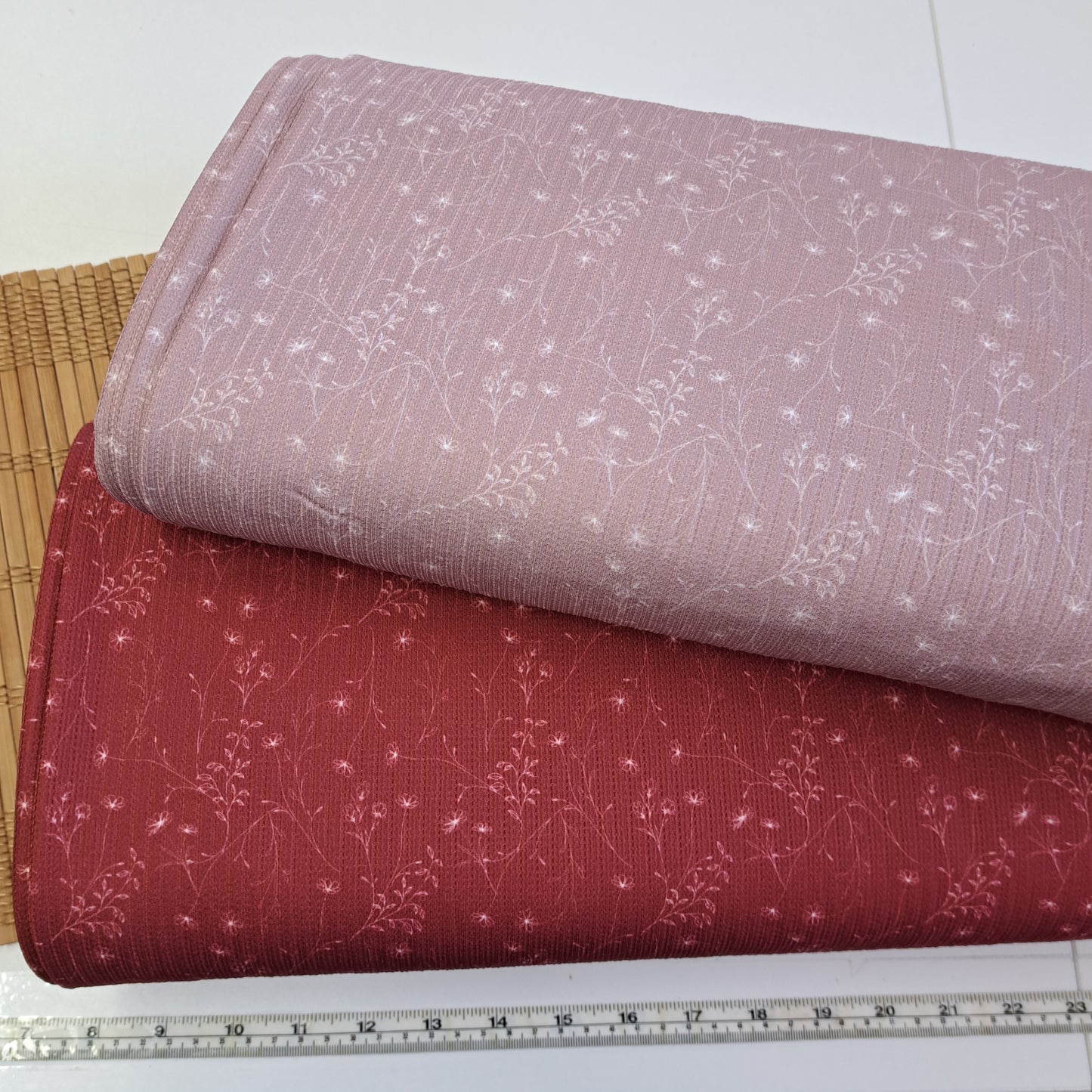 Celeste on Textured knit, SOLD BY HALF METERS