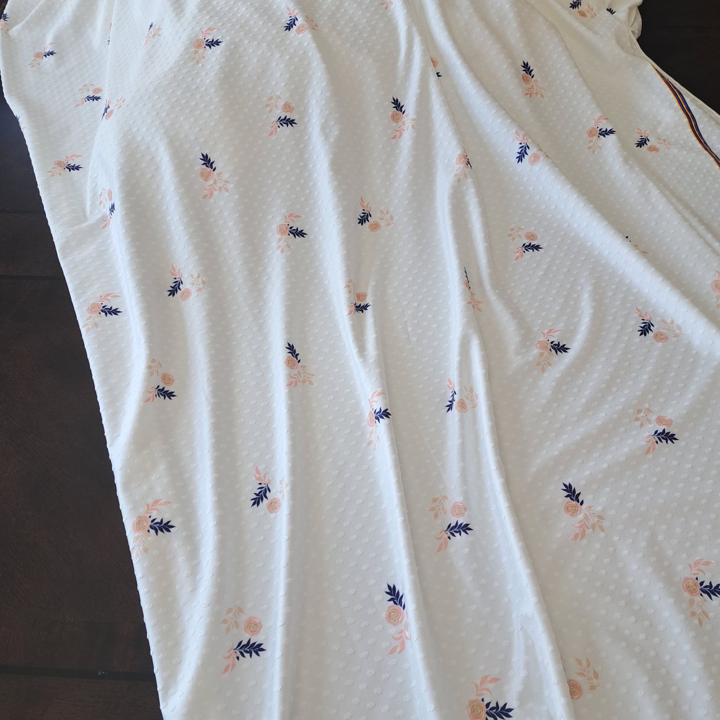 Helena, Polyester Knit Swiss Dot, SOLD BY HALF METERS