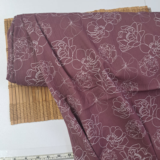 "Waverly" in China Rose , Cloud Poly, SOLD BY HALF METERS