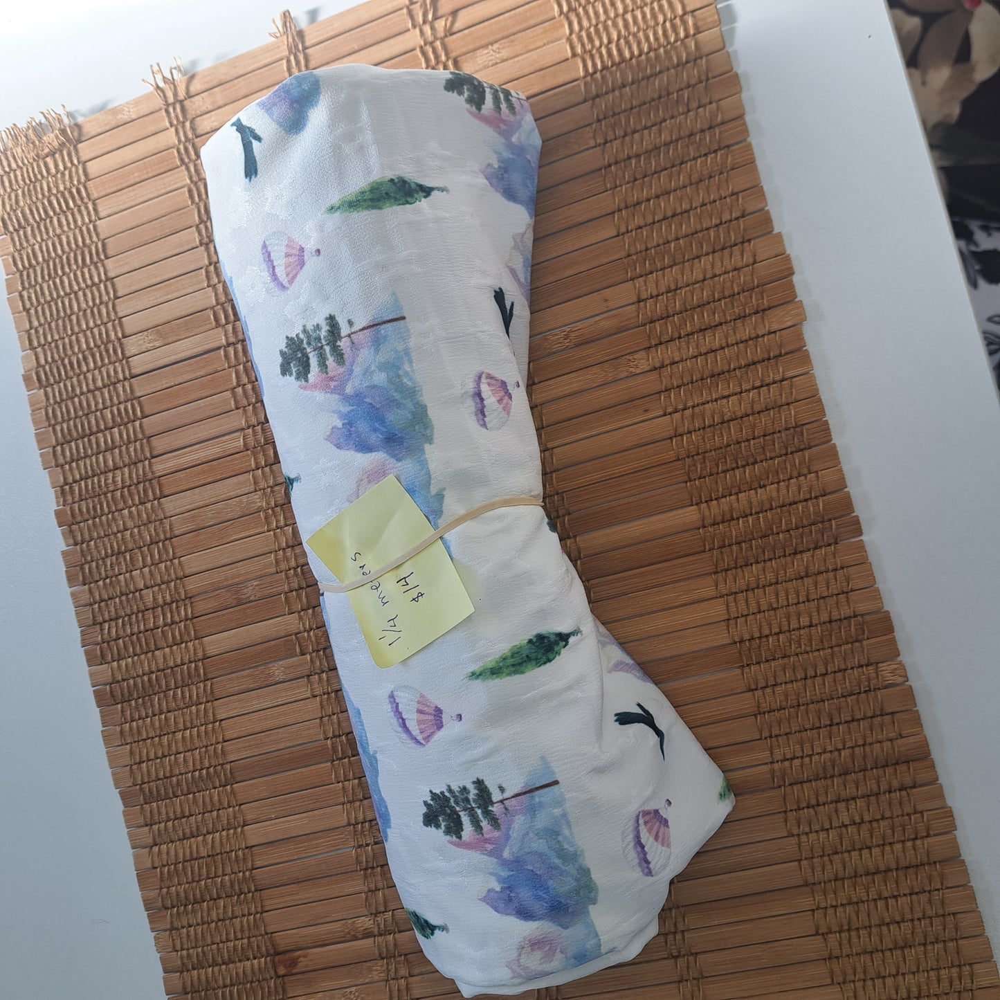 Floral embossed 98% Polyester,  1.25 meters