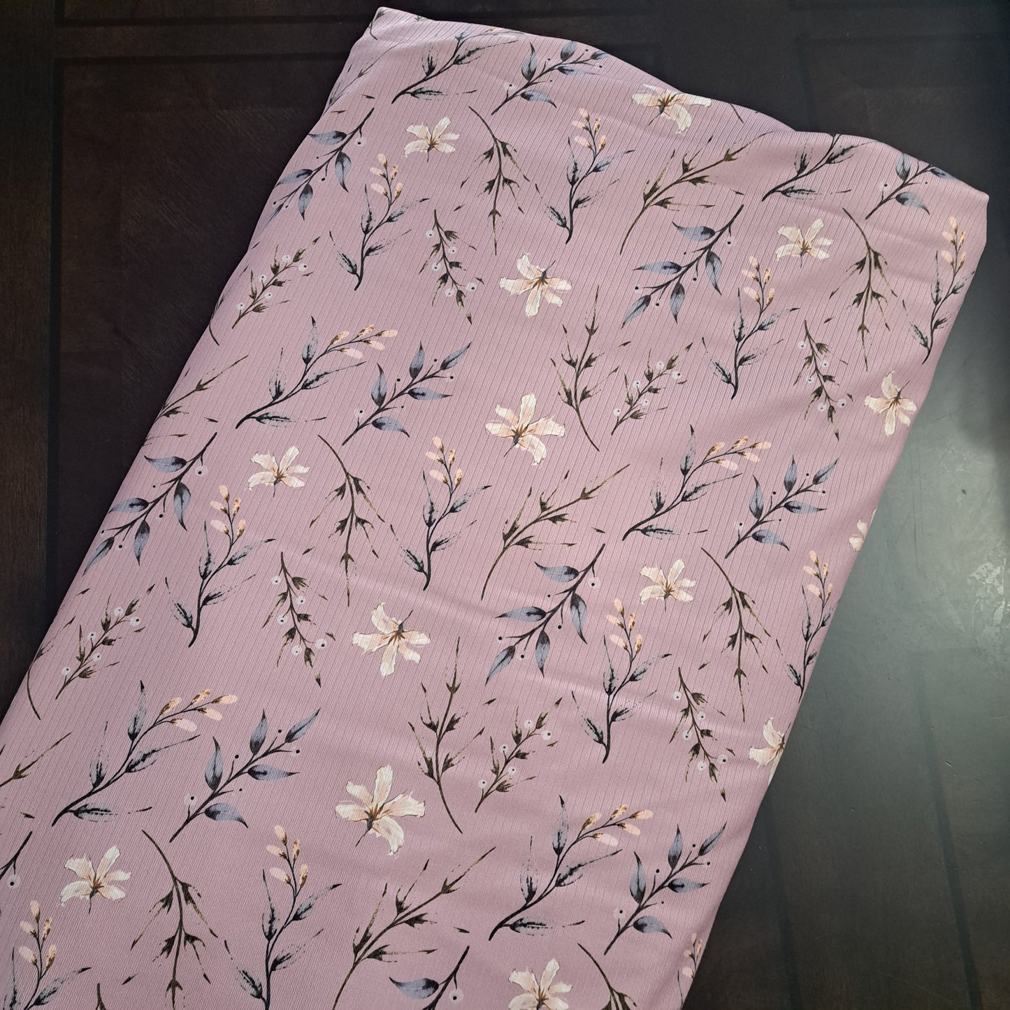 Delia in pink, 5x1 Unbrushed Rib Knit, SOLD BY HALF METERS