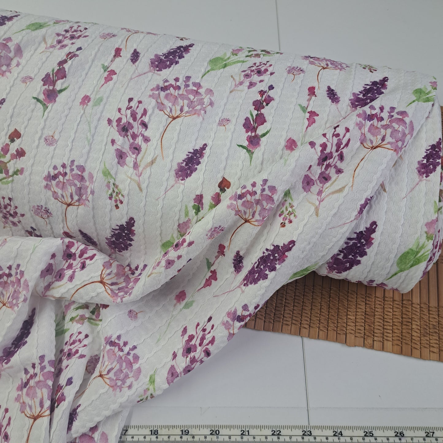 "Winnie", 97% Polyester, 3% Spandex Textured Knit. SOLD BY HALF METERS