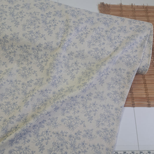 Vintage floral, Linen/cotton blend, SOLD BY HALF METERS