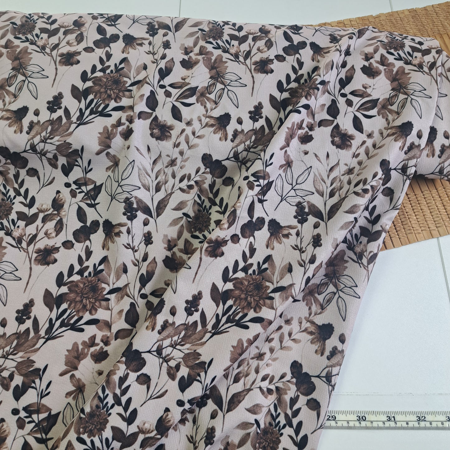 98% Polyester, Linen-look, SOLD BY HALF METERS