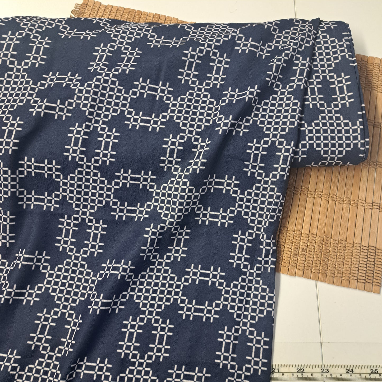 Cross-stitch, Polyester slub, SOLD BY HALF METERS