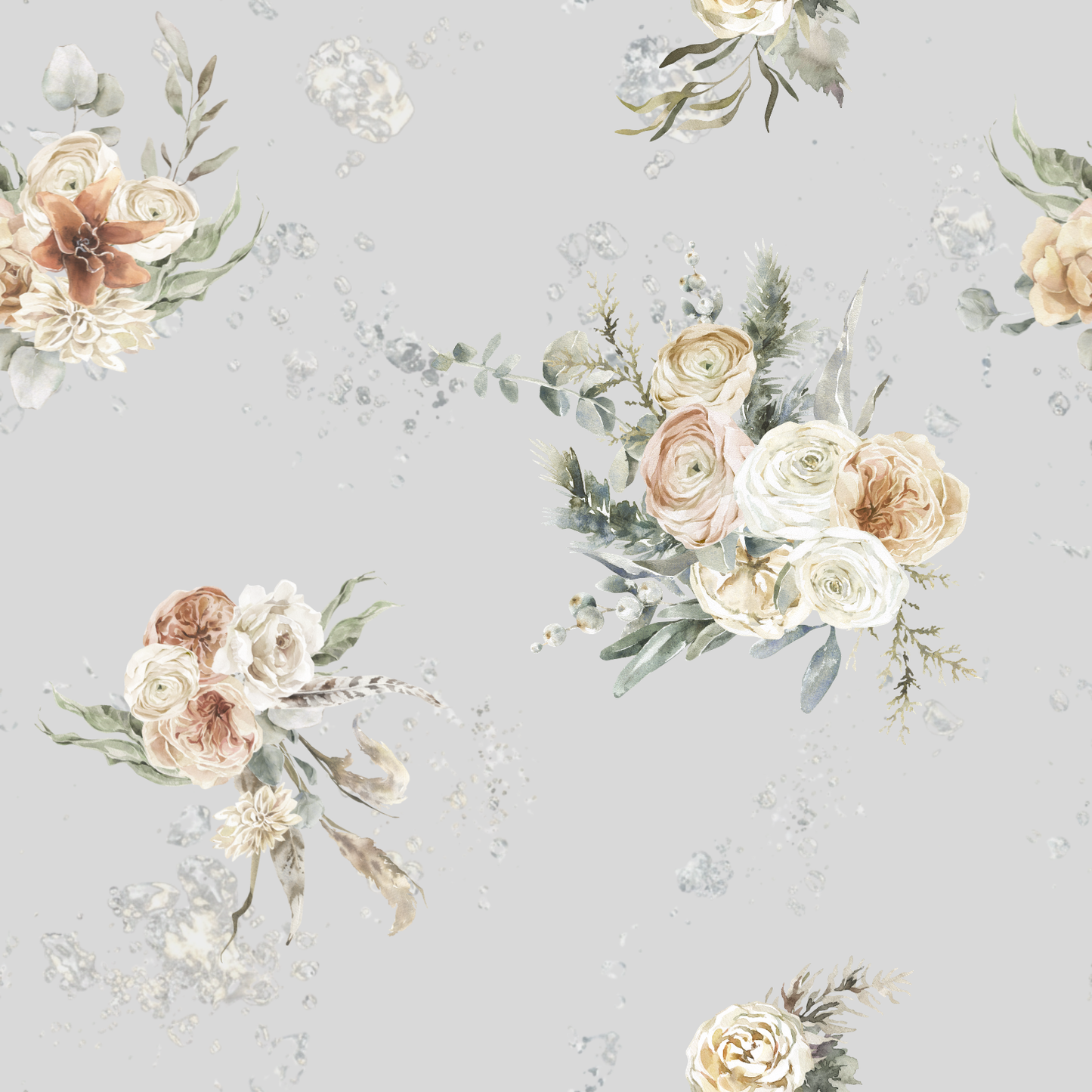 Danna in smoke grey, SOLD BY HALF METERS