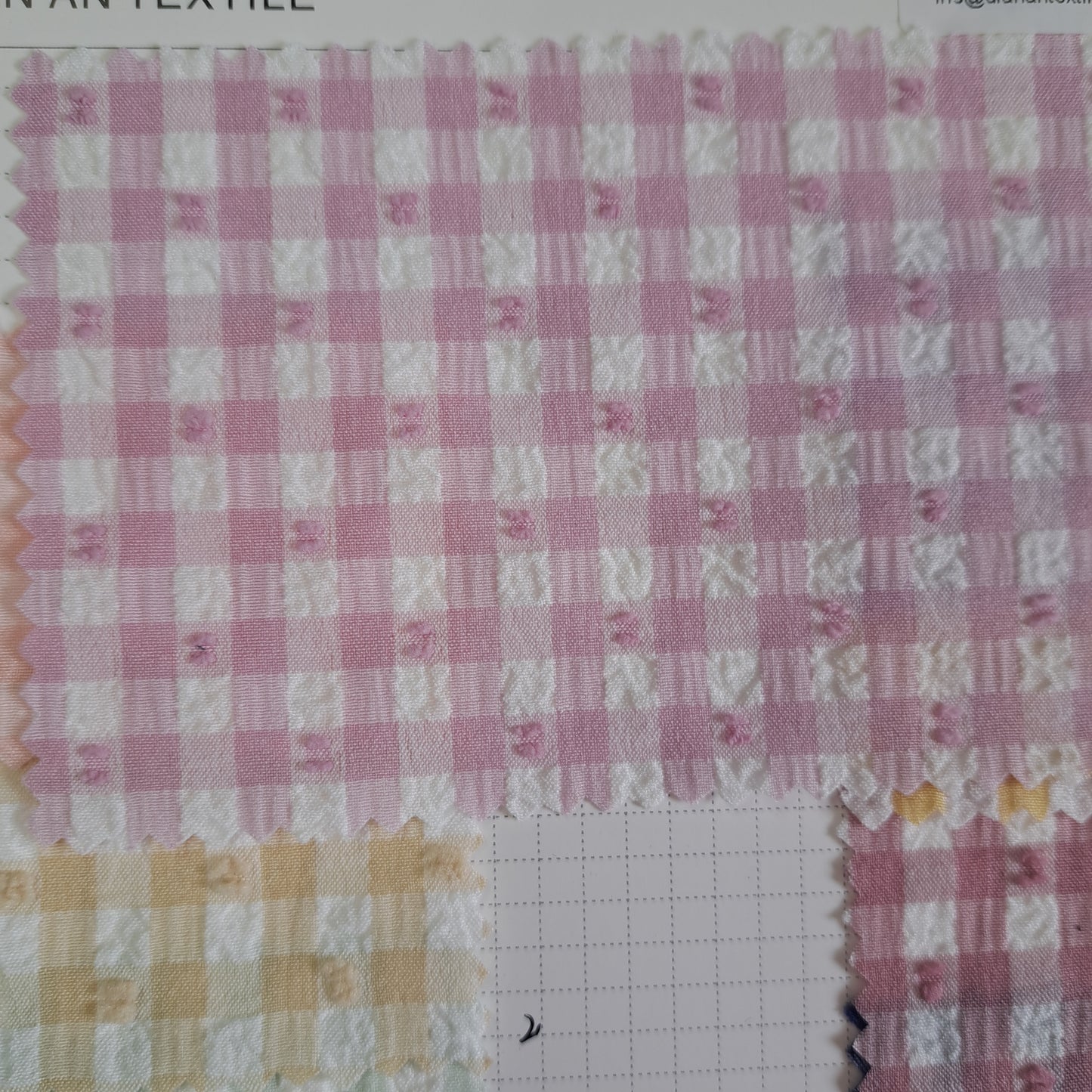 Gingham Swiss Dot, 98%P, 2%SP