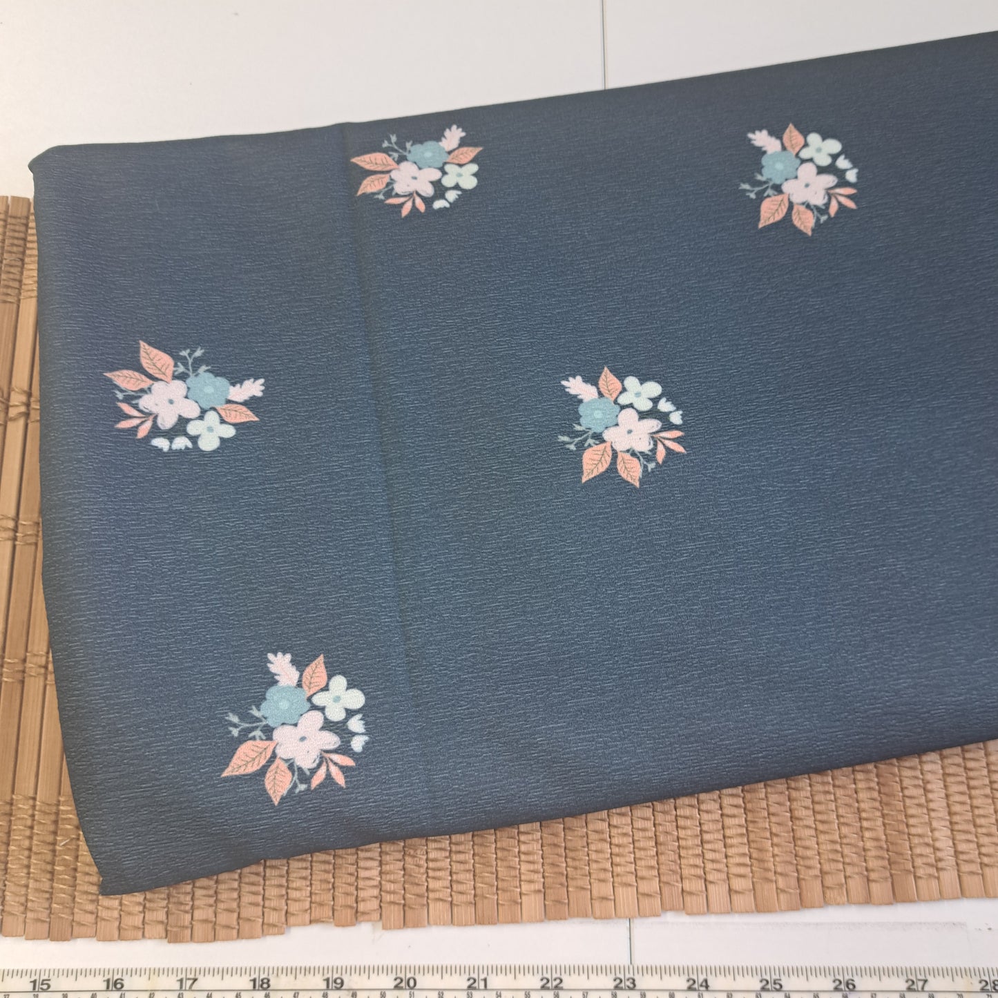 Vienna in grey/blue, SOLD BY HALF METERS