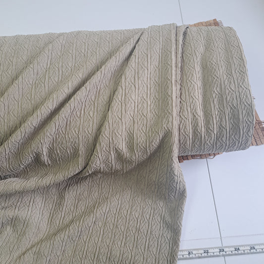 Sandy grey Textured knit, SOLD BY HALF METERS